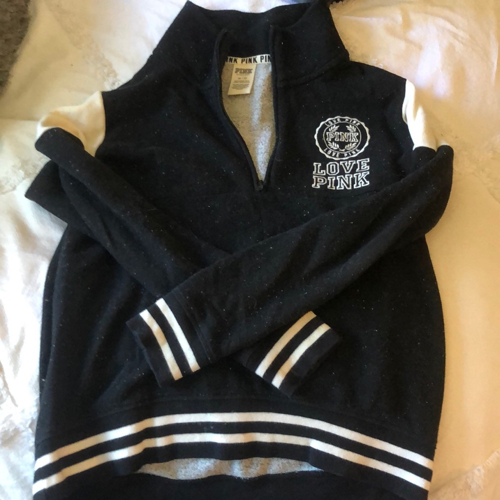 PINK quarter zip sweater. Size XS